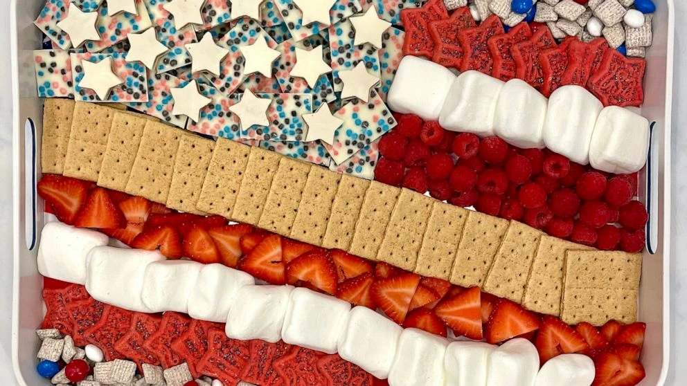 Try this easy 4th of July s'mores board for an American flag-themed treatMaegan Brown, aka The BakerMama, shared her tips to make this patriotic tray.7/4/2023 04:07:00 EDT