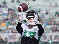 Roughriders training camp: Players brave the elements, Prairie-style
