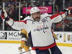 Ovechkin ties NHL record by scoring on 178th different goalie