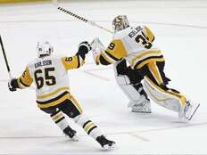 Alex Nedeljkovic becomes first goalie with goal and assist, helps Penguins beat Sabres