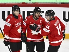 Crosby flashes superstar skill, Horvat scores twice as Canada beats France 5-0