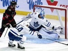 Maple Leafs beat Senators in regulation, but lose Woll in the process