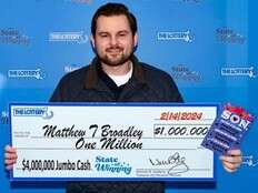 'THANKS, MOM!' Man wins $1M from scratch ticket with Valentine's card