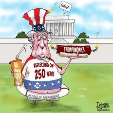 Tim Dolighan cartoon, July 4, 2026