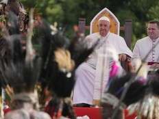 Pope arrives in the remote jungles of Papua New Guinea with humanitarian aid