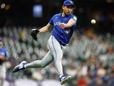 Kikuchi fights through tough night to get Jays a win in Milwaukee