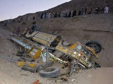 Bus full of wedding guests plunges into ravine in Pakistan, killing seven