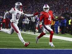 Cook scores 2 TDs, defence forces 3 turnovers as Bills edge Patriots 24-21