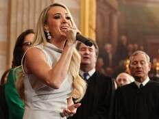 Carrie Underwood showed up at Trump's inauguration in $300 dress and 'sale shoes'