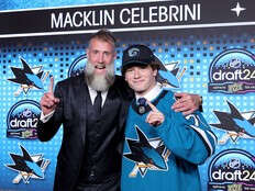 San Jose Sharks select centre Macklin Celebrini with No. 1 pick in NHL draft