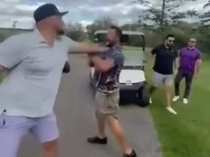 Hockey fight breaks out on a golf course in viral clip appearing to feature ex-NHL enforcer