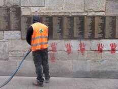 Paris mayor decries vandalism of a memorial honouring people who rescued Jews in the Second World War