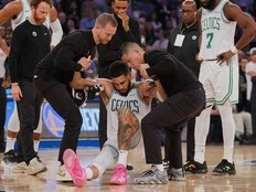 Jayson Tatum to miss remainder of playoffs after Achilles tendon surgery, imperiling Celtics’ repeat hopes