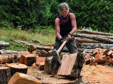 Wood-chopping leads to social media success for B.C.'s Nicole Coenen