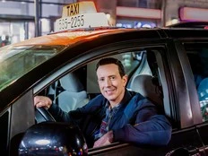 Cash Cab guy's turn to answer questions