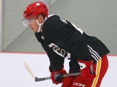 Flames prospect Hunter Brzustewicz showing growth on the farm, even as numbers dip