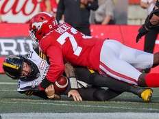 Stampeders ride strong start, down Tiger-Cats in Mitchell's return to Calgary