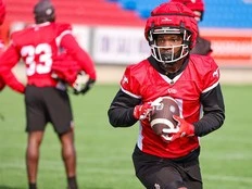 Receivers in Calgary Stampeders camp: 'Twins' Tevin Jones and Dominique Rhymes join pass-catching corps