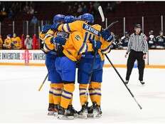 MRU Cougars fall to TMU Bold in quintuple-OT heartbreaker at men's hockey nationals