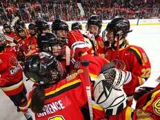 Dinos rally past Cougars in Crowchild Classic women's hockey shootout thriller