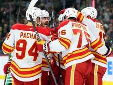 Three takeaways as Flames hold on for gutsy win over Wild after Bahl leaves game