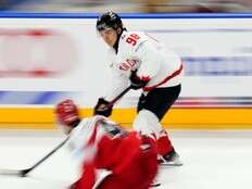 Bedard’s three-point effort leads Canada past Denmark 5-1 at hockey worlds