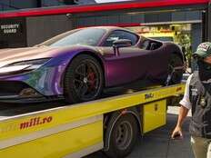 Photos show seizure of Andrew Tate's Ferraris, Lamborghini and other luxury cars