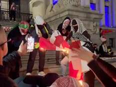 Vancouver anti-Israeli protester burns flag, shouts 'death to Canada'