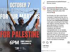 Anti-Israel group plans pro-Hamas rally on October 7 outside Israeli embassy in Montreal