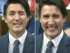 Trudeau winks, sticks his tongue out at the Speaker as he says he's the 'right honourable' PM