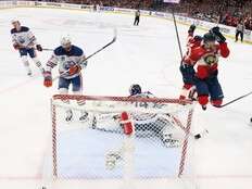 What rarely happens in any other sport happened at Oilers-Panthers game: 'funniest sequence of the season'