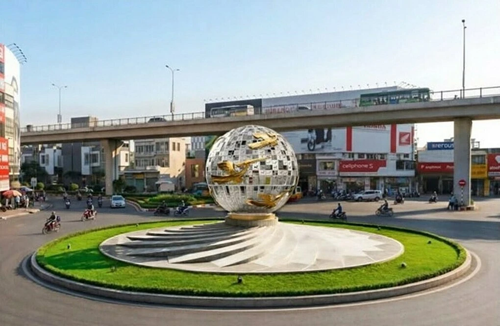 Vòng xoay Lăng Cha Cả được làm mới với biểu tượng chim Lạc