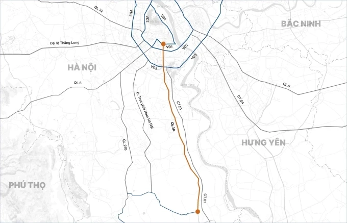 Hà Nội khởi công mở rộng quốc lộ 1 lên 16 làn xe