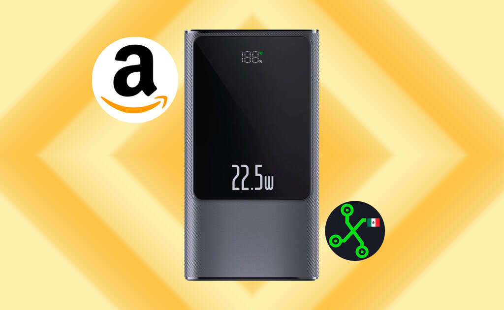 Por menos de 330 pesos puedes adquirir esta power bank de 20,000 mAh y 22,5W en Amazon gracias a un cupón de casi el 50% de descuento 