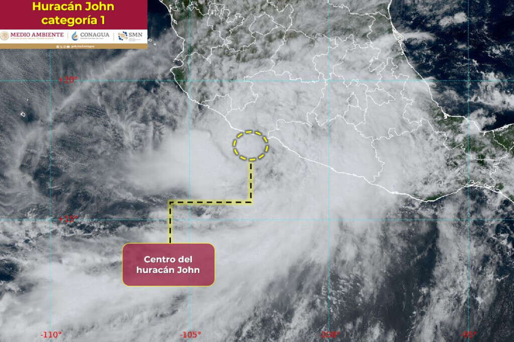 El huracán John impactará por segunda vez México: esta es su trayectoria y estados afectados.