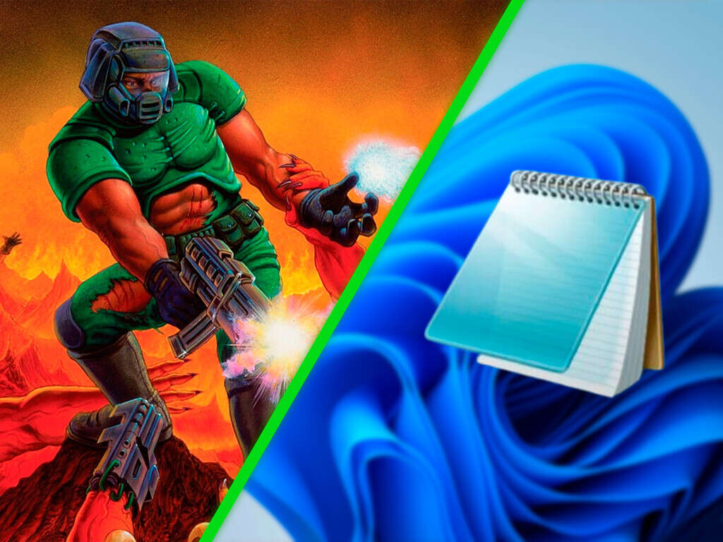 Un maldito genio logró correr Doom en el bloc de notas de Windows y hasta John Romero se sorprende 