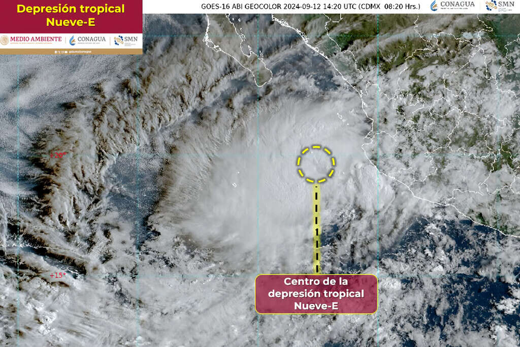 Se forma la depresión tropical Nueve-E en el Océano Pacífico: será la tormenta tropical Ileana e impactará México en los próximos días 