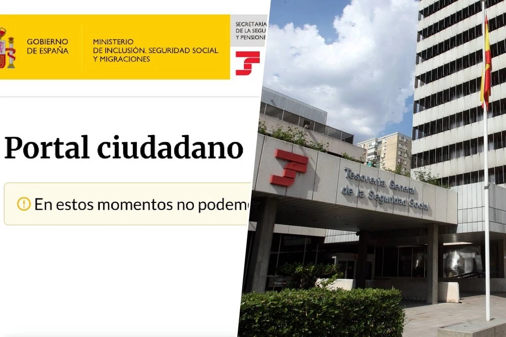 La sede electrónica de la Seguridad Social lleva casi 24 horas inusable: es imposible hacer trámites clave 