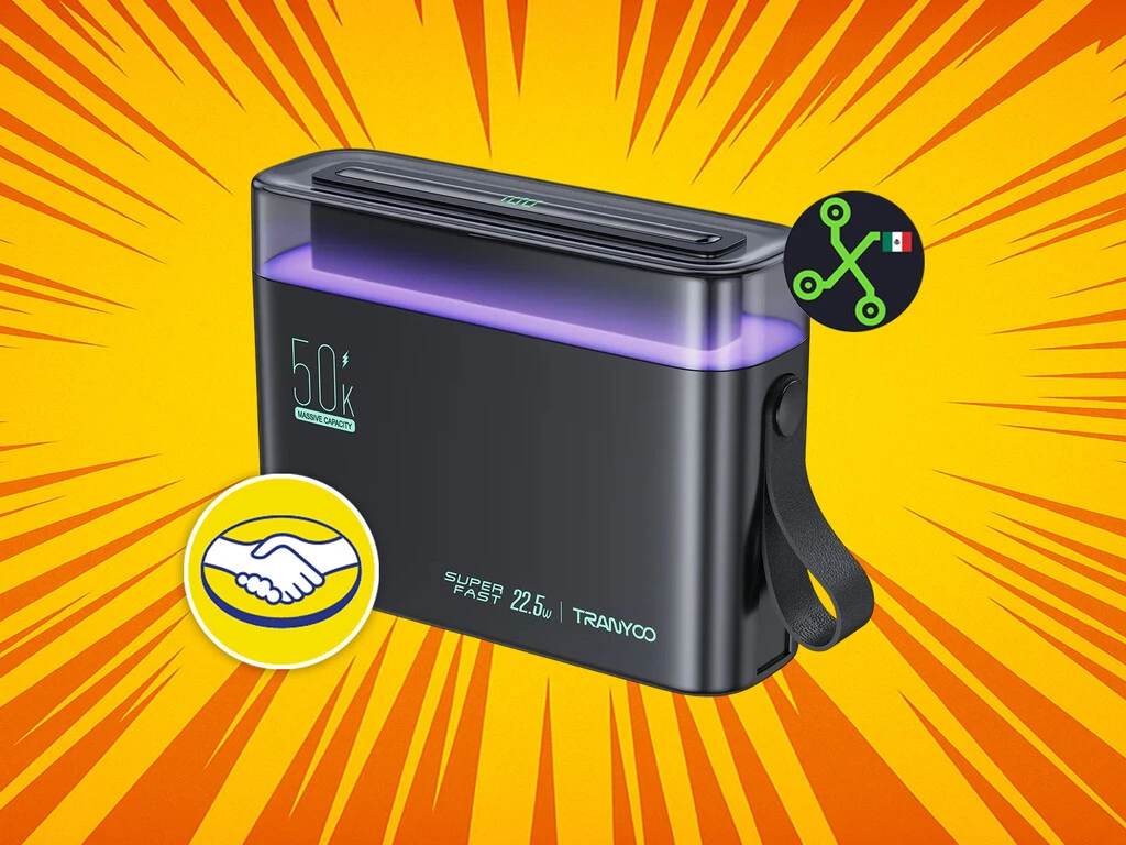Una power bank con potencia, estilo y 50,000 mAh de capacidad: ideal para cargar hasta 4 celulares al mismo tiempo 