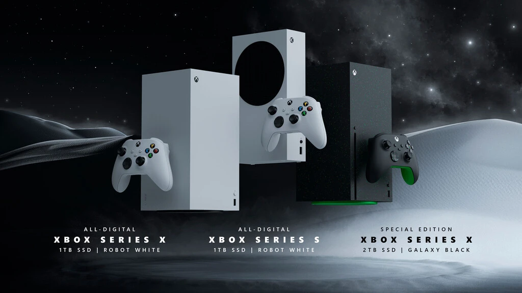 Nuevas versiones de las consolas de Xbox: Series X edición digital, nuevo color de la Series S y Xbox Series X Edición Especial 