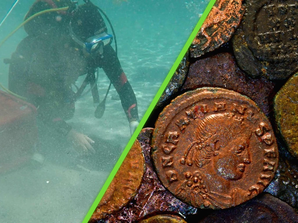 Un buzo amateur ha encontrado, literalmente, un tesoro: 30,000 monedas romanas de bronce bajo la arena de Italia