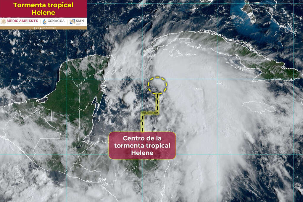 Llega la tormenta tropical Helene: trayectoria y efectos para México 