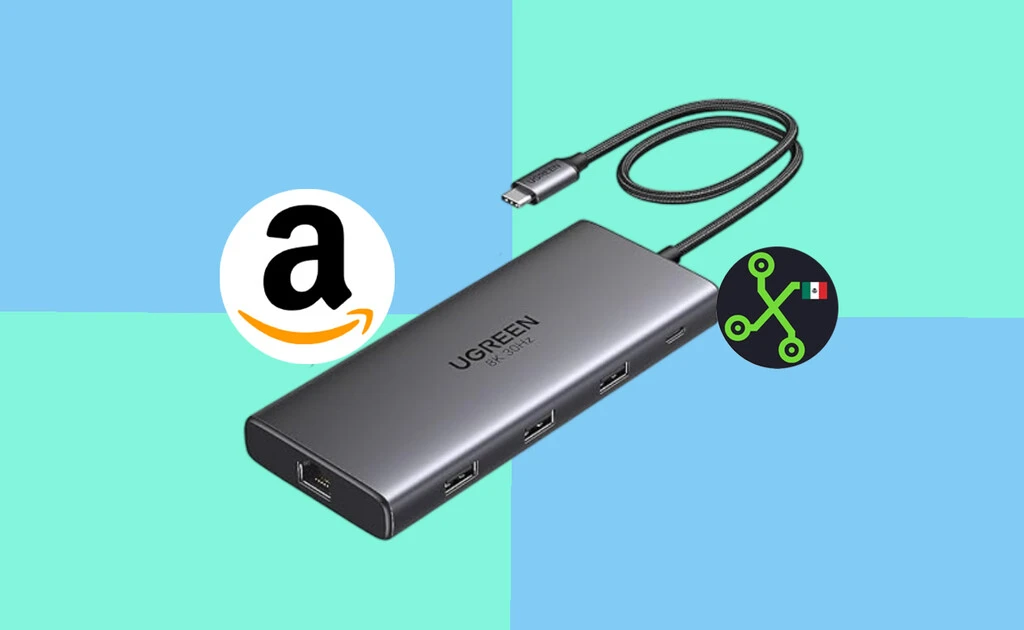 Con este hub USB-C 10 en 1 de UGREEN puedes conectar hasta dos pantallas a tu laptop y tiene carga de 100W: en Amazon por 854 pesos 