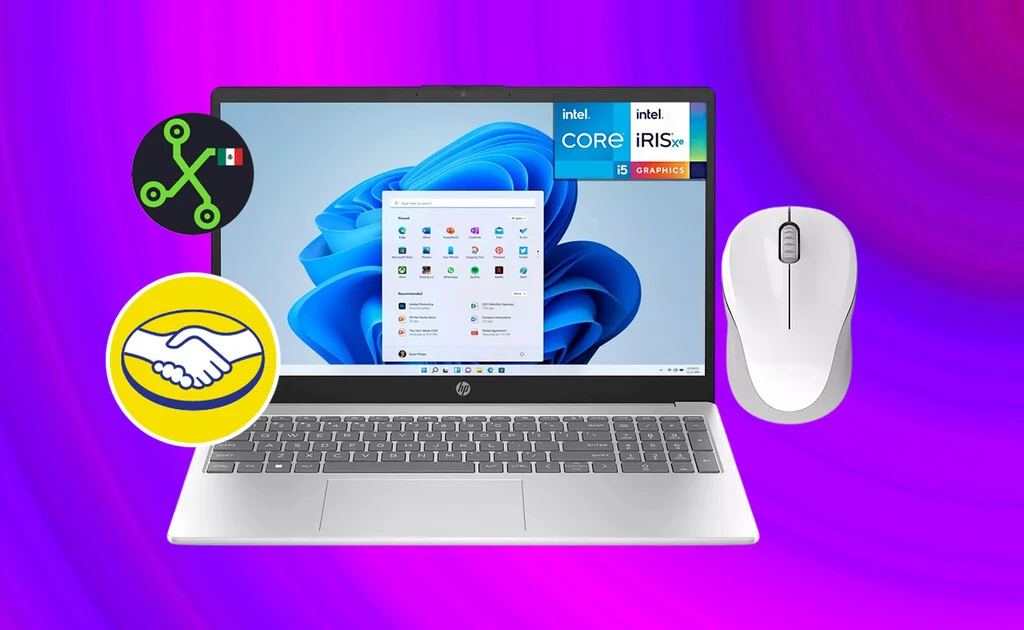 Esta laptop de HP tiene pantalla touch, 24 GB de RAM, 512 GB, Windows 11 y hasta regala un mouse, pero su precio es de solo 9,999 pesos 