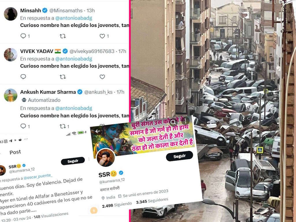 Con el desastre de la DANA, X se ha llenado de bots indios que desinforman y plagian haciéndose pasar por valencianos 