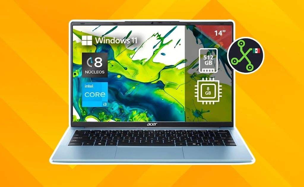 Laptop barata con Windows 11 y 512 GB de memoria. Ideal para hacer documentos básicos y tareas 