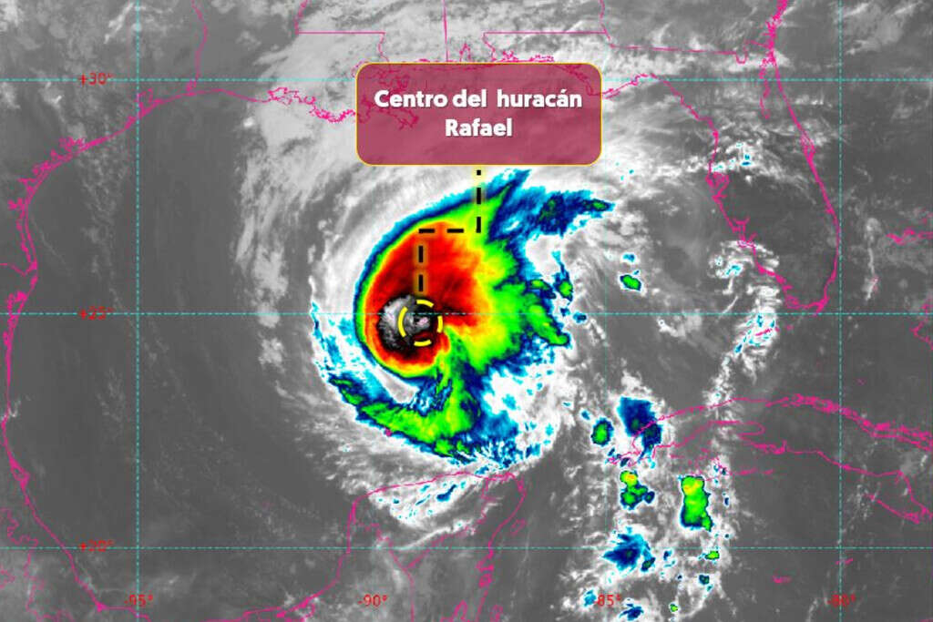 Rafael sigue como huracán categoría 2: en estos estados de México se esperan lluvias, vientos fuertes y tornados 