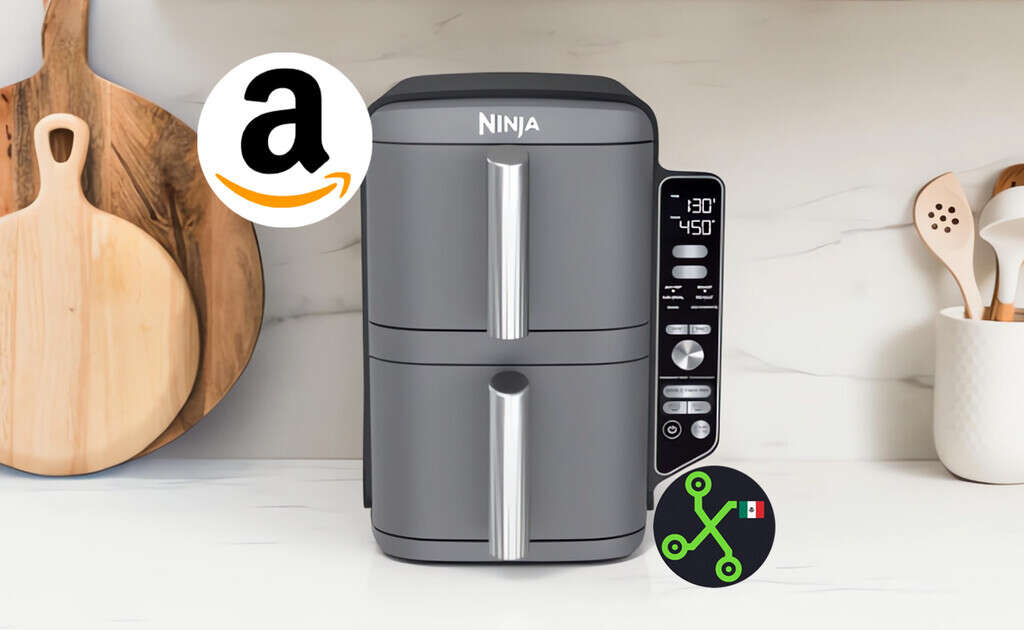 Amazon México ya tiene la nueva freidora de aire doble de Ninja: así puedes tener 10% de descuento extra con un cupón y hasta 15 MSI 