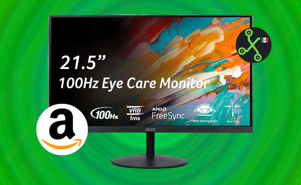 Por menos de 1,700 pesos puedes conseguir este monitor gamer Acer de 21.5 pulgadas, tasa de 100 Hz y respuesta de 1ms en Amazon México 