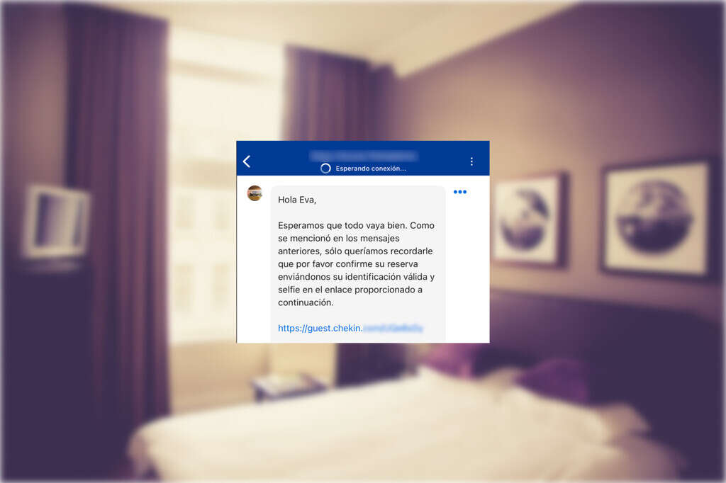 Un hotel me pidió mi DNI escaneado antes de llegar. Lo compartí editando todo esto por seguridad 